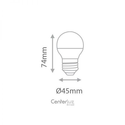 Lâmpada LED Mini Bulbo 3W 3000K (Branco Quente)  Bivolt